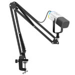 Micrófono dinámico con brazo Fifine AM8T Blanco RGB USB/XLR