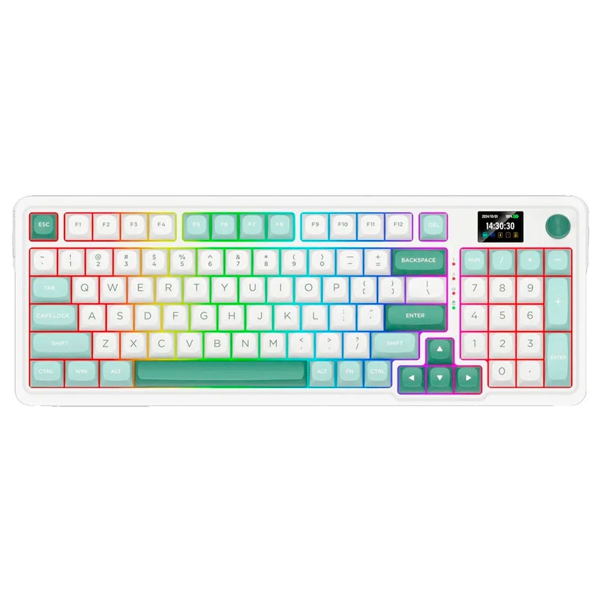 Teclado Redragon GALATIN PRO-RGB Wireless English K719WG WHITE/GREEN