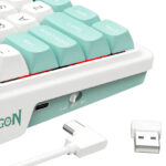 Teclado Redragon GALATIN PRO-RGB Wireless English K719WG WHITE/GREEN