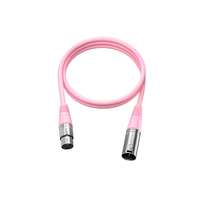 CABLE FIFINE L9C-P XLR 1.8M ROSADO PARA MICRÓFONO PROFESIONAL