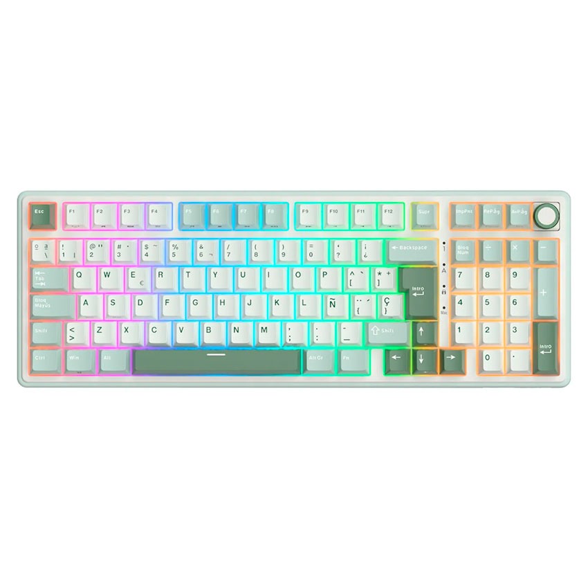 Teclado Royal Kludge RK-R98PRO Cableado SKYCYAN - CREAMY SWITCH