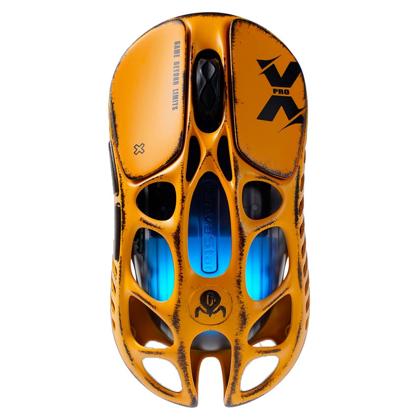 Mouse GravaStar MERCURY XPRO Inalámbrico 8K Dongle BATTLE WORN YELLOW EDICIÓN ESPECIAL