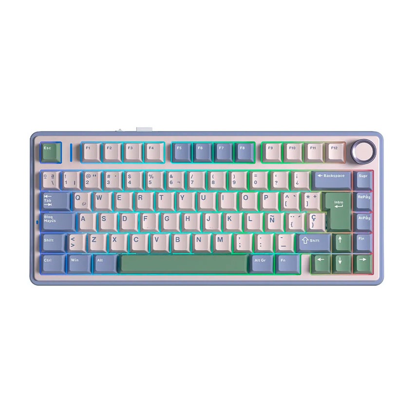Teclado Aula F75 RGB PURPLE/BEIGE/GREEN – REAPER Switch