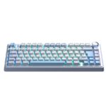 Teclado AULA F75 RGB Inalámbrico Español WHITE/CYAN