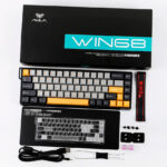 Teclado Aula WIN68HE MAX Cableado BLACK/GREY/YELLOW - WING CHUN MAGNETIC SWITCH