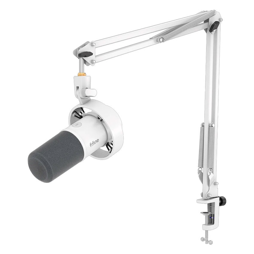 Micrófono Fifine K688CT WHITE Dinámico con Brazo