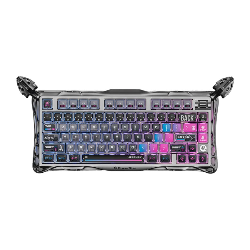 Teclado GravaStar MERCURY K1 PRO Inalambico Ingles CYBERPUNK EDICIÓN ESPECIAL