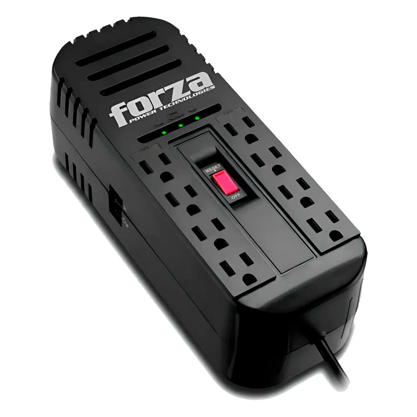 ESTABILIZADOR FORZA FVR-2202 8 TOMAS 2200VA/1100W 220V