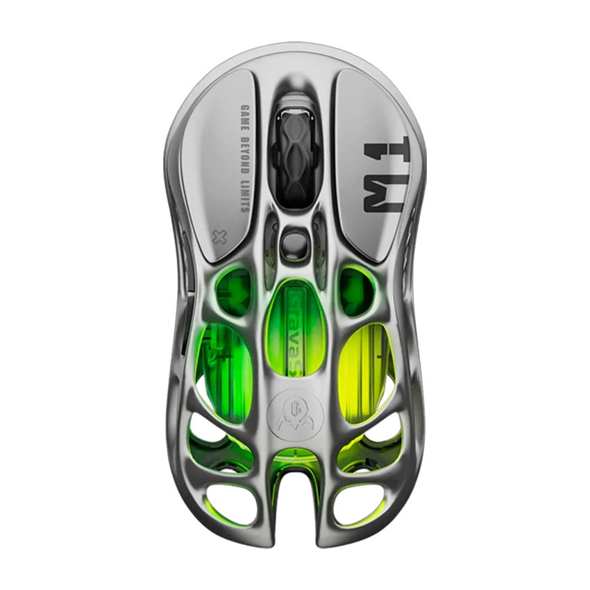 Mouse GravaStar MERCURY M1 PRO Inalámbrico INTERSTELLAR SILVER