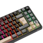 Teclado Royal Kludge RK X87 Inalámbrico PHANTOM - BEIGE SWITCH