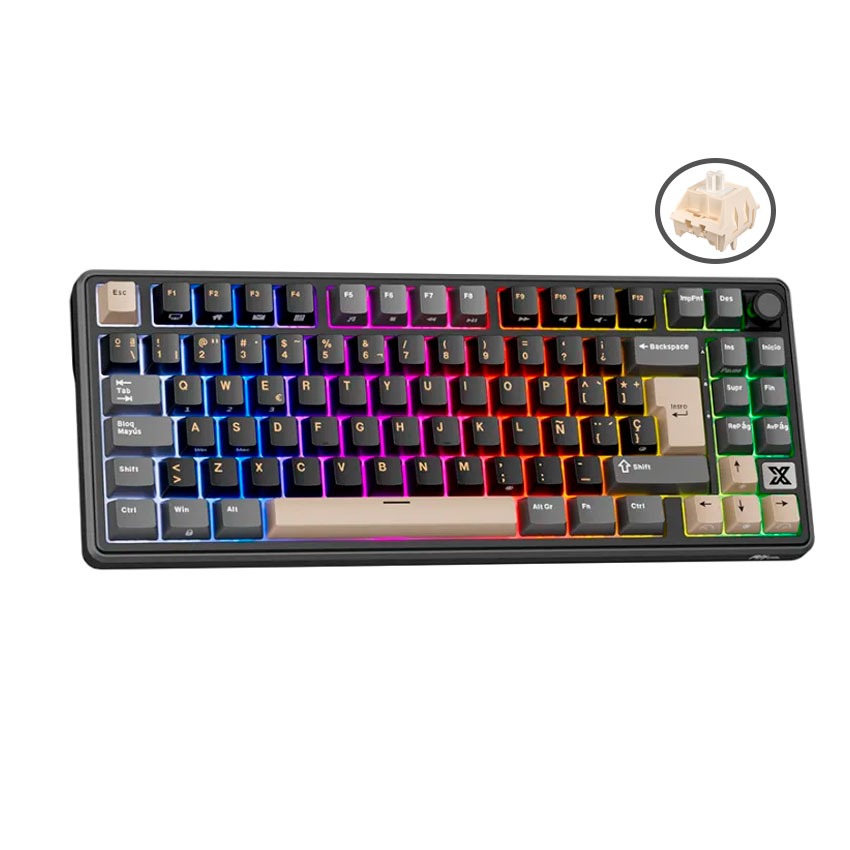 Teclado Royal Kludge RK X87 Inalámbrico PHANTOM - CREAMY SWITCH