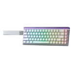 TECLADO AULA HERO68HE RGB CABLEADO INGLÉS WHITE CONTOUR BLACK KING MAGNETIC SWITCH