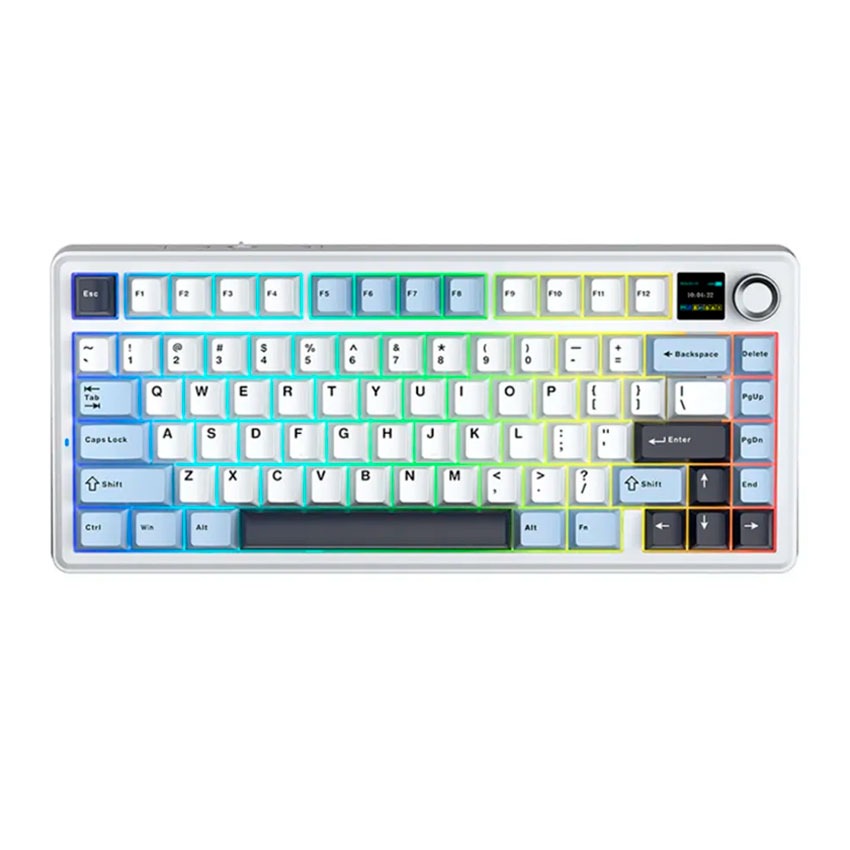 TECLADO AULA F75 MAX WIRELESS WHITE/BLUE/DARK (SW GREEN)