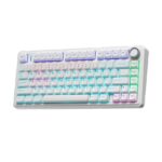 TECLADO AULA F75 RAINBOW CABLEADO INGLÉS WHITE BLUE SWITCH