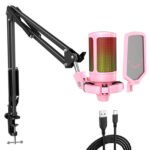Micrófono Fifine A6T PINK Soporte de brazo