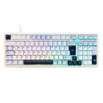 Teclado Aula F99 Cableado Español BLUE/WHITE/DARK PURPLE - GRAY WOOD V3 SWITCH