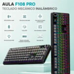 Teclado Aula F108 Pro RGB Inalámbrico Español Mecánico - Imagen 4