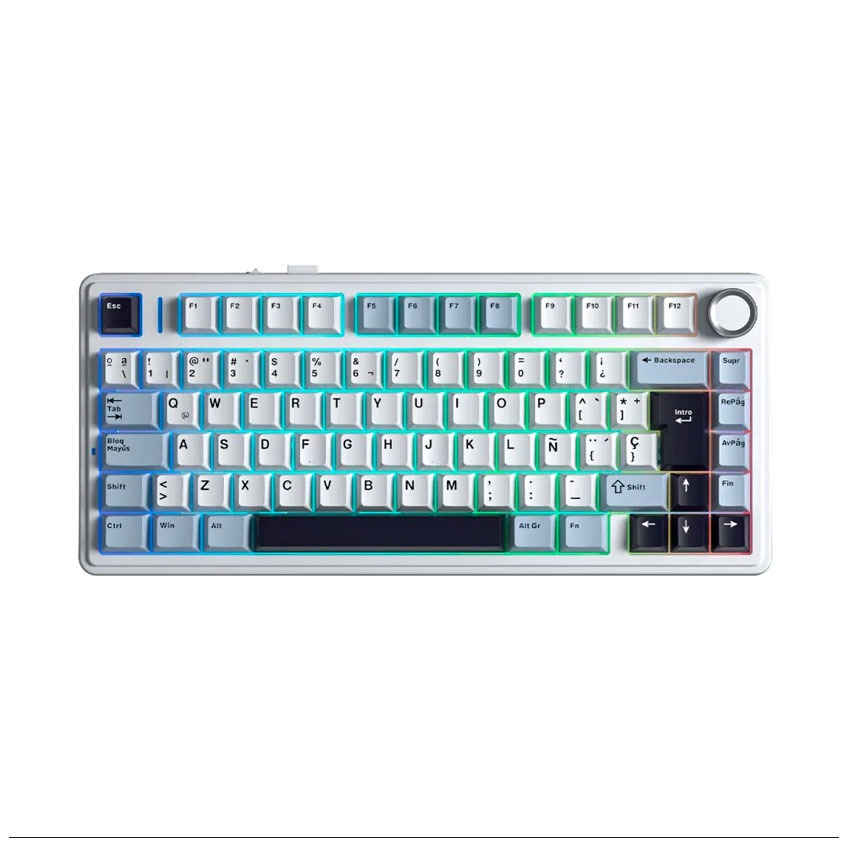 Teclado Mecánico AULA F75 RGB 75% Español Inalámbrico Reaper Switch Gasket 4000mAh
