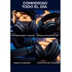 Auricular Aula G7 Inalámbrico BLACK | Gaming 7.1 RGB - Imagen 7