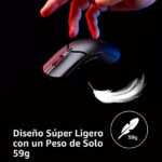 HyperX Pulsefire Haste 2 Mini Inalámbrico Gaming Negro - Imagen 2