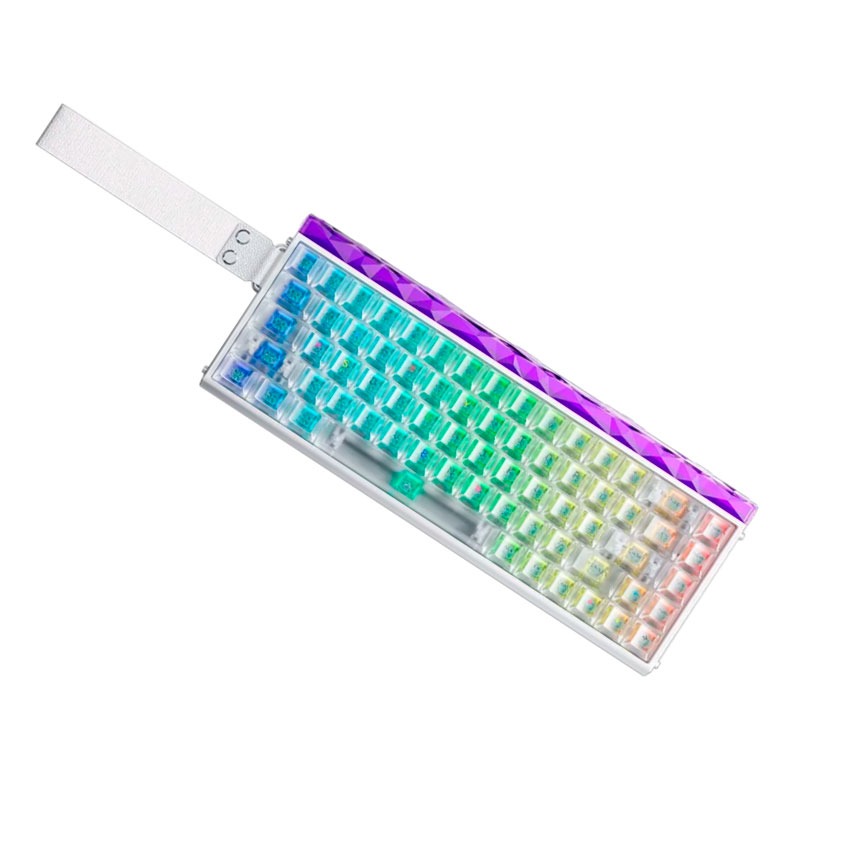 Teclado Gamer Magnético Aula HERO68HE Switch Silver RGB Gasket 8000Hz Blanco Transparente Teclado Gamer Magnético Aula HERO68HE Switch Silver RGB Gasket 8000Hz Blanco Transparente