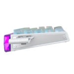 Teclado Gamer Magnético Aula HERO68HE Switch Silver RGB Gasket 8000Hz Blanco Transparente - Imagen 2