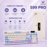 Aula S99 Pro Teclado Inalámbrico Español RGB Lila - Imagen 7