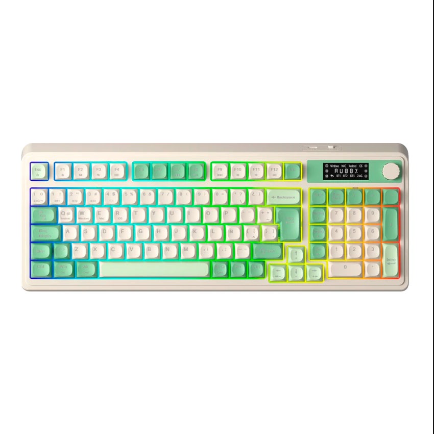 Teclado Aula S99 Pro Inalámbrico Español RGB Verde Teclado Aula S99 Pro Inalámbrico Español RGB Verde