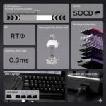 Teclado Aula WIN60HE 60% Magnético Hall Effect RGB Rapid Trigger 0.1mm 8000Hz USB Gaming - Imagen 5