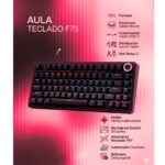 Teclado Mecánico Aula F75 RGB Inglés Red Switch USB-C - Imagen 4