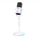 Micrófono Dinámico FIFINE AM8PROS RGB USB/XLR Blanco