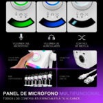 Micrófono Dinámico FIFINE AM8PROS RGB USB/XLR Blanco - Imagen 2