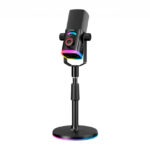 Micrófono Dinámico FIFINE AM8PROS RGB USB/XLR Negro