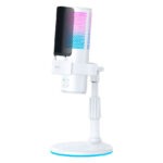 Micrófono Fifine A9S White RGB USB para Streaming y Gaming